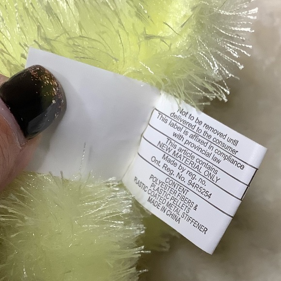 Vintage Loblaws 2004 Plush Yellow Green Bunny Rabbit Stuffed Animal Toy w Tags - Picture 11 of 13